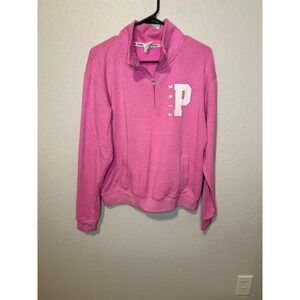 PINK Victoria's Secret Pullover Quarter Zip Sweatshirt Women's